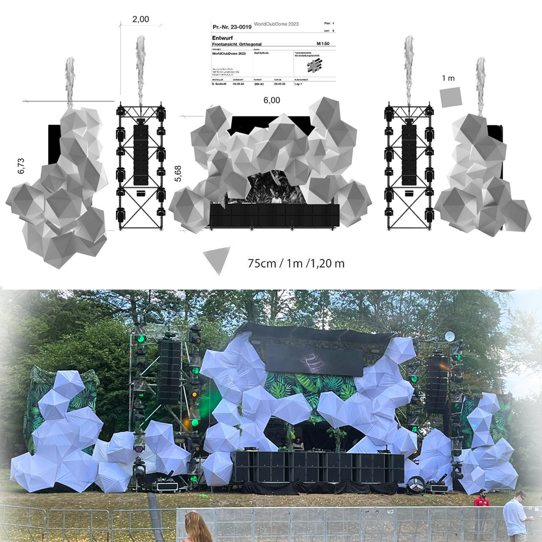 WCD Bühnenbild — Aufriss