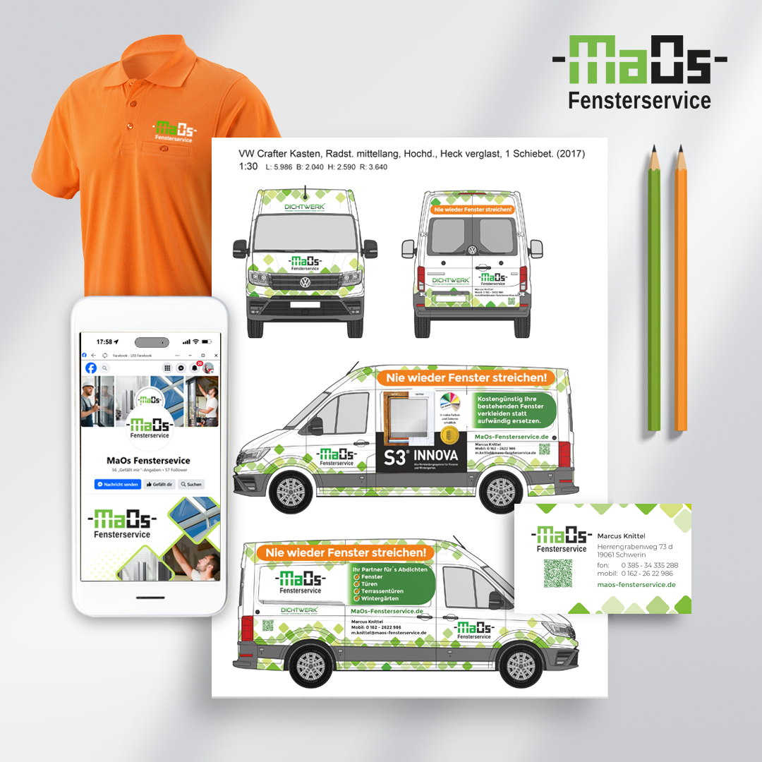 MaOs Fensterservice – Geschäftsausstattung