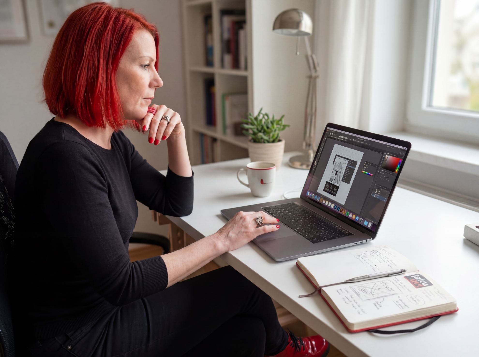 Julia bei der Arbeit